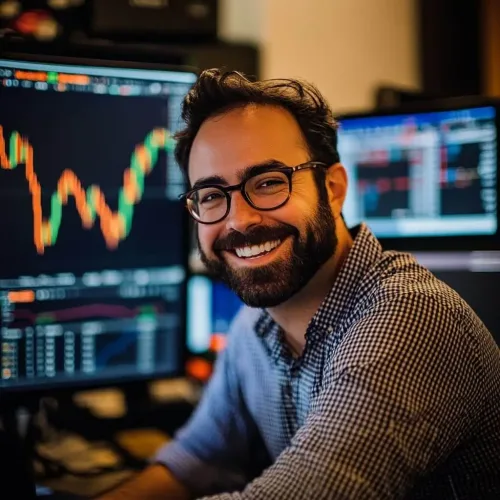Ritratto di un analista finanziario sorridente